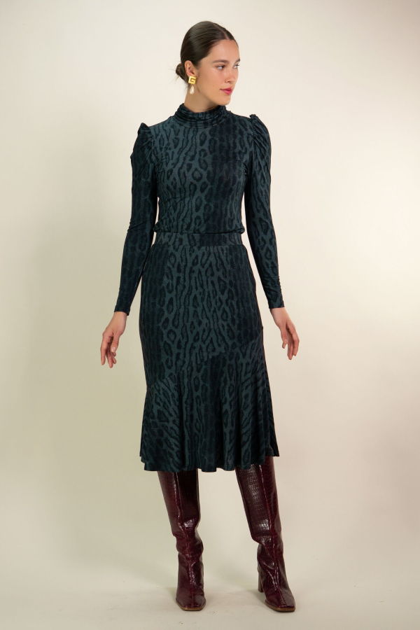 Kristinit Leopard Joyful Skirt