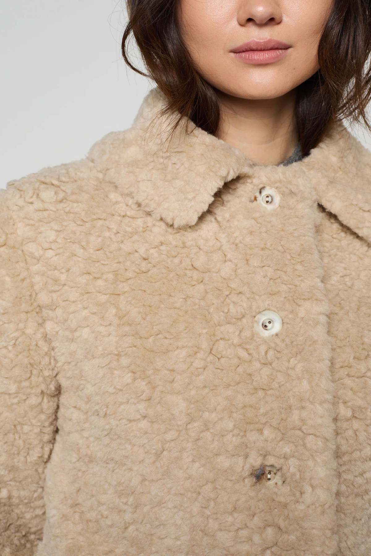 Atelier Delphine Faux Fur Jacket - Fawn - Image 4 of 4
