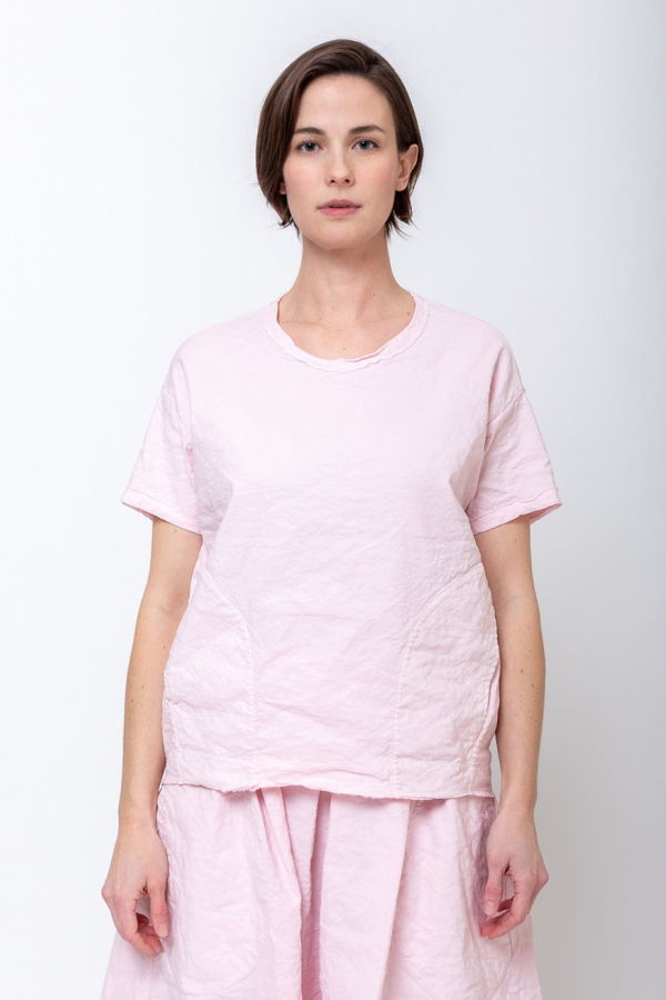 Aequamente Cotton Wrinkled Blouse - Pink