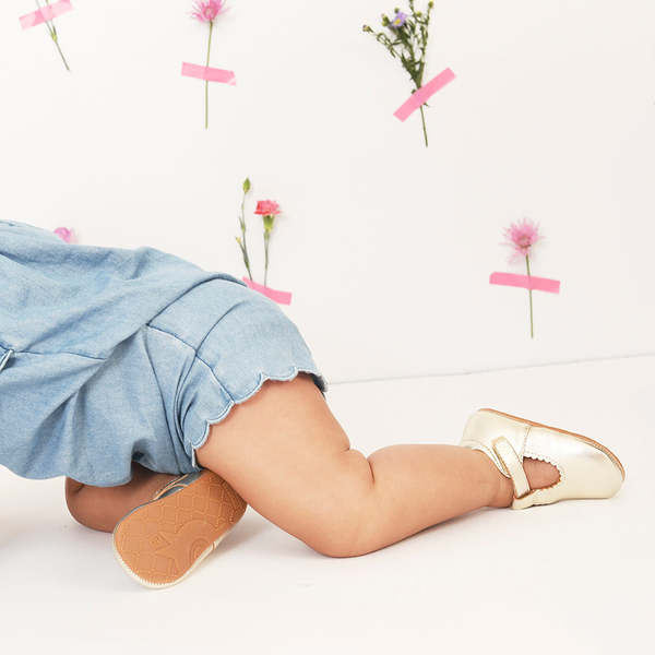 KIDS Old Soles Baby Rose Shoes - Gold