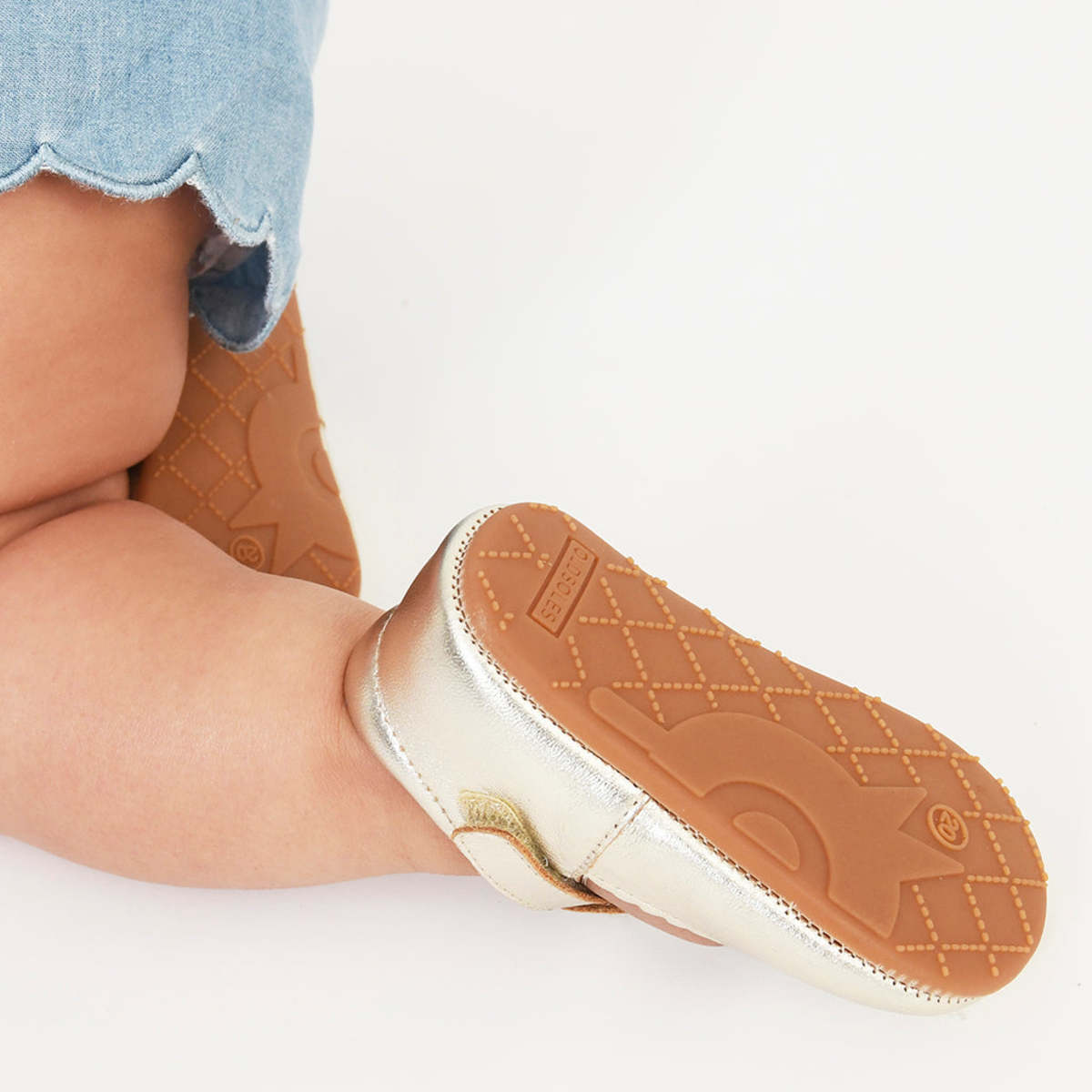 KIDS Old Soles Baby Rose Shoes - Gold - Image 8 of 8