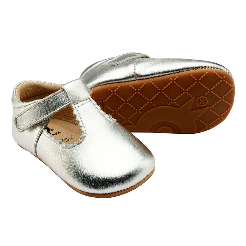 KIDS Old Soles Baby Rose Shoes - Silver