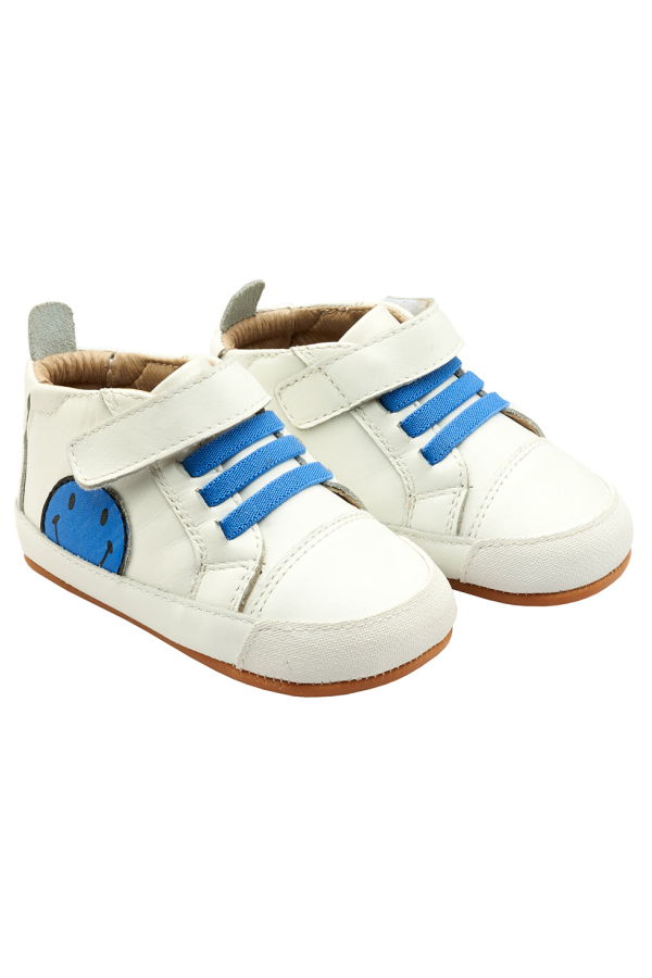 Old Soles Baby Spring Smiley Shoes - Blue