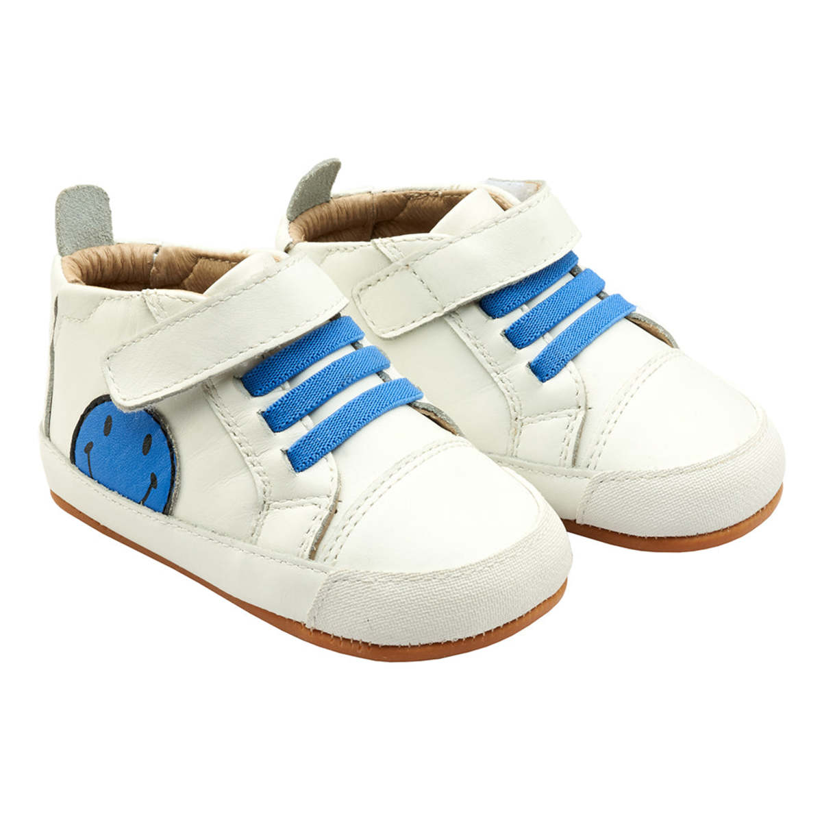 Old Soles Baby Spring Smiley Shoes - Blue - Image 1 of 4