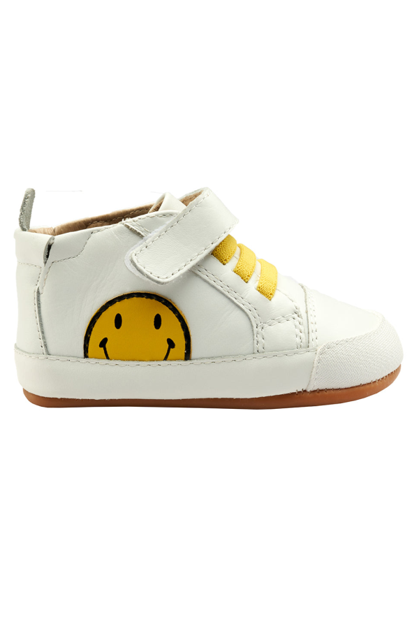 KIDS Old Soles Baby Spring Smiley Sneakers - Yellow
