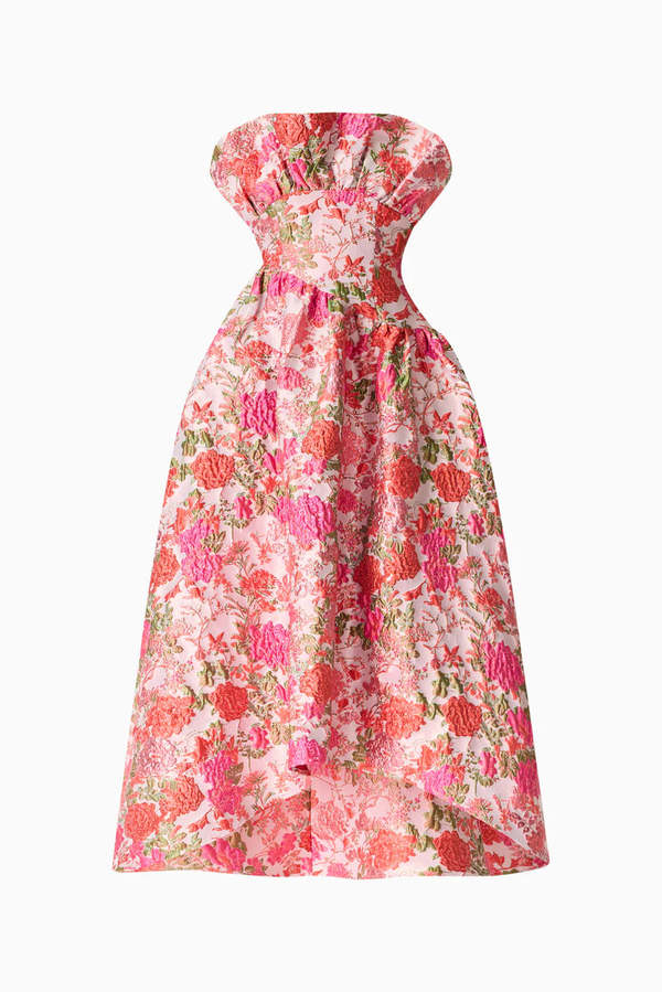 Elliatt Floralie Strapless Gown - Pink Floral | Garmentory