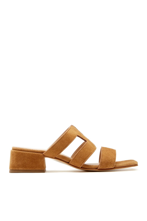 la canadienne Fifi Suede Sandal - Tobacco