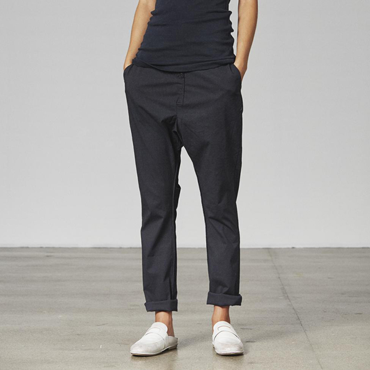 Kristensen du Nord Soft Cotton Stretch Pant - Graphite - Image 1 of 5