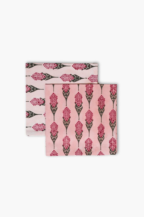 Banyan & Birch Bahaar Table Napkin Set Of 2 - Pink