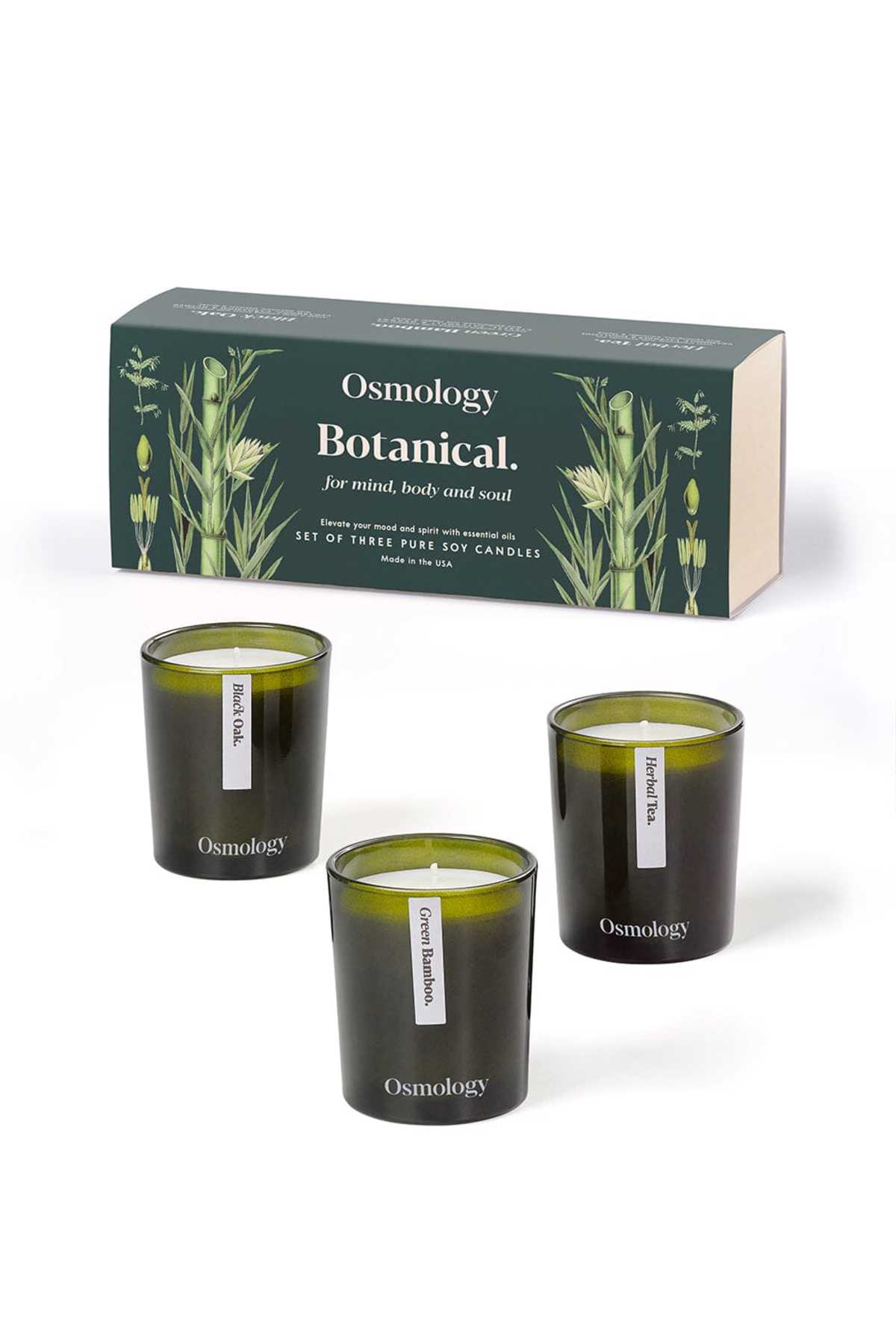 Osmology Botanical Green Mini Candle Gift Set - Image 2 of 5