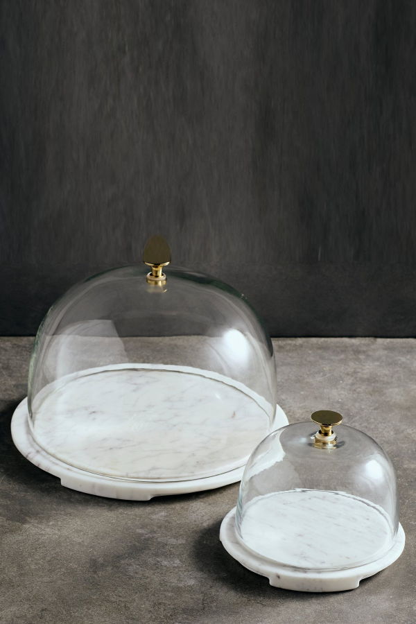 The Collective Home Cova Marble Base Cake Dome