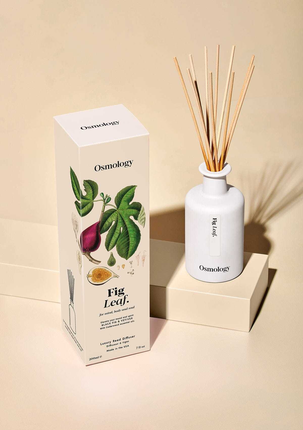 Osmology Fig Leaf Reed Diffuser - Black Fig Vetiver and Cedarwood - Image 1 of 3