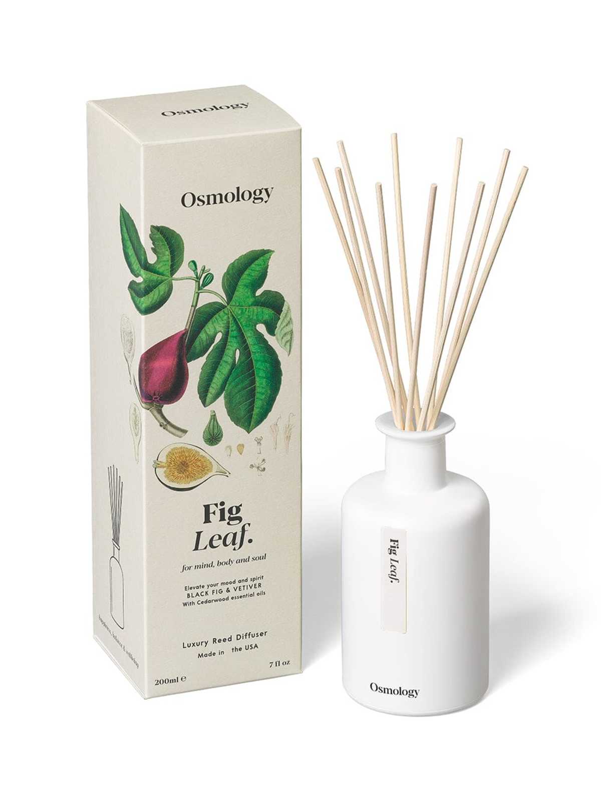 Osmology Fig Leaf Reed Diffuser - Black Fig Vetiver and Cedarwood - Image 2 of 3