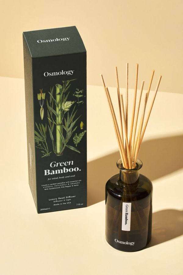 Osmology Green Bamboo Reed Diffuser - Cypress Patchouli and Orange
