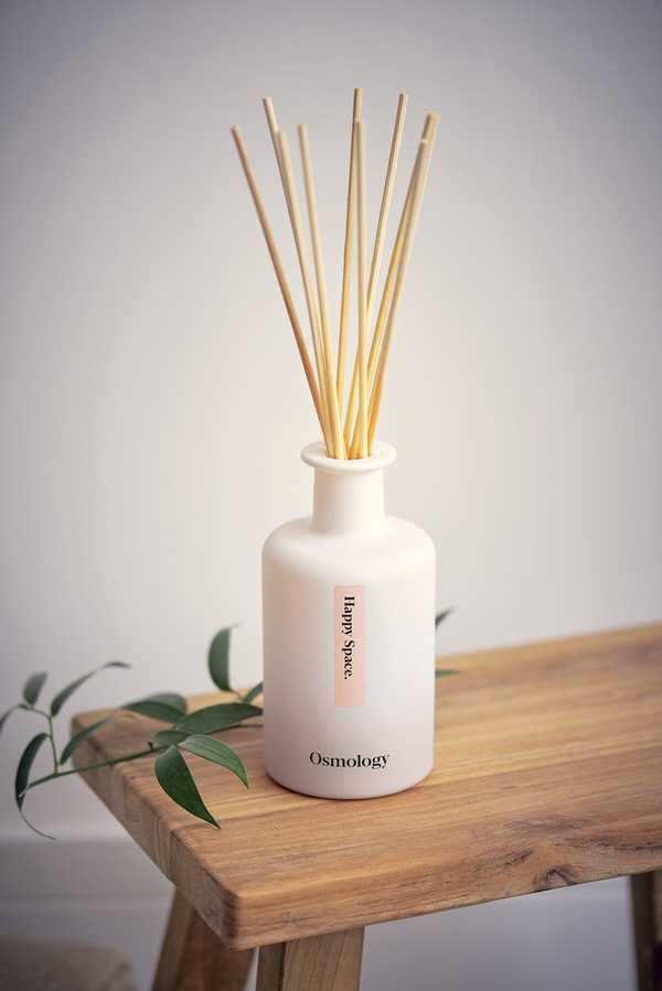Osmology Happy Space Reed Diffuser - Rose Geranium and Amber