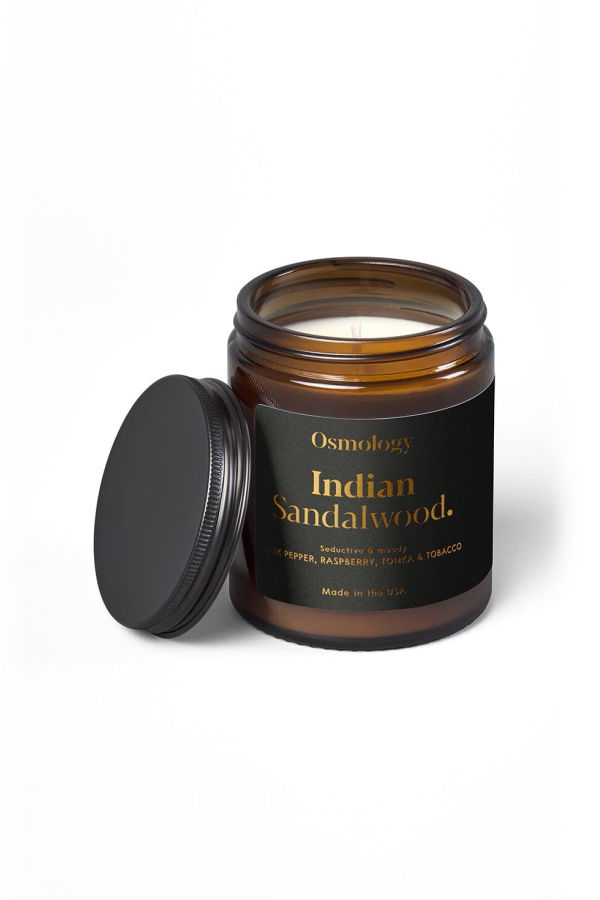 Osmology Indian Sandalwood Scented Jar Candle - Pepper Raspberry and Tonka