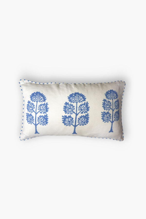 Banyan & Birch Neera Linen Hand-Printed Pillow Cover