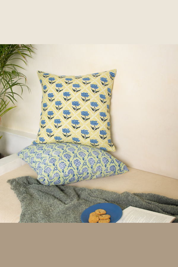 Banyan & Birch Noor Throw Pillow Cover - Butter Yellow