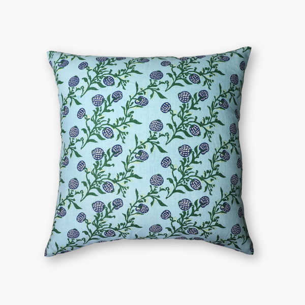 Banyan & Birch Rasa Linen Pillow Cover - Pastel Blue