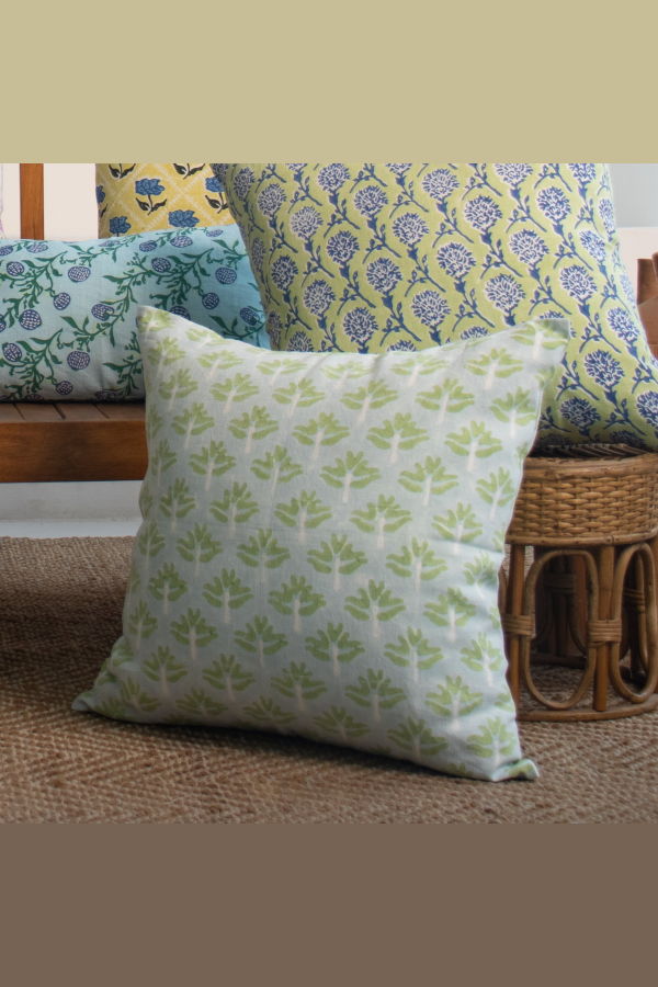 Banyan & Birch Zeenat Throw Pillow Cover - Powder Blue