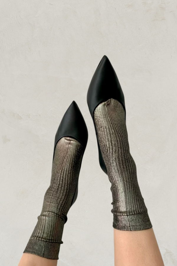 Maria La Rosa Silk Socks - Grey