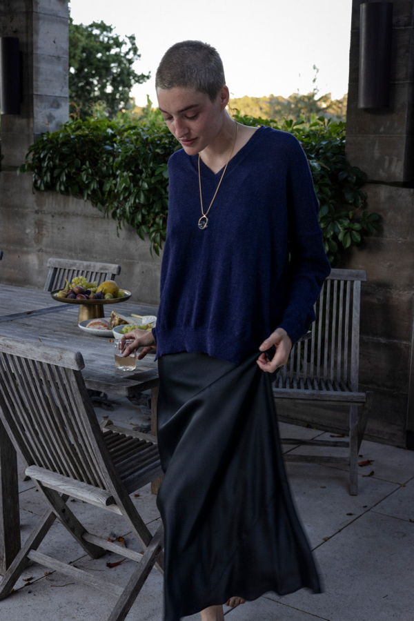 Erica Tanov Tulah Silk Charmeuse Skirt