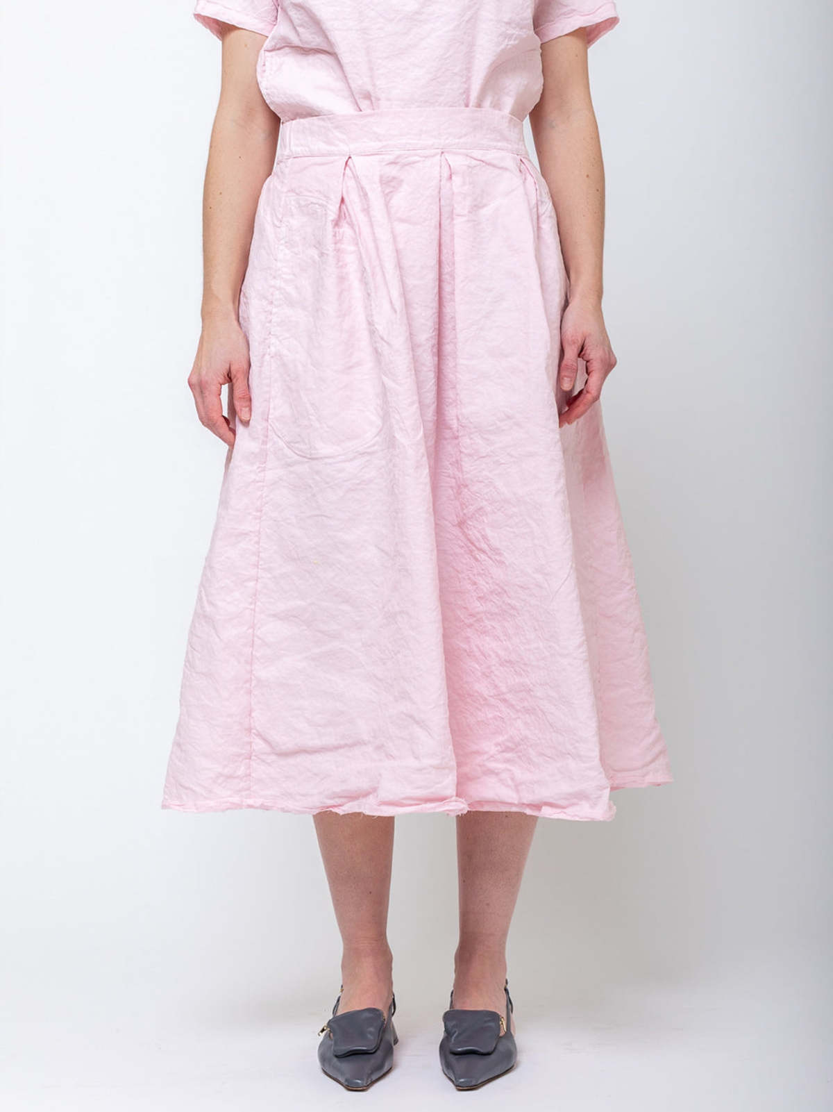 Aequamente Cotton Wrinkled Skirt - Image 3 of 5
