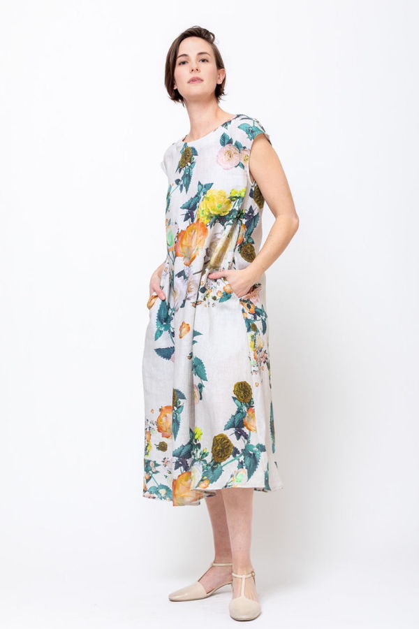 Replika Linen Floral Dress