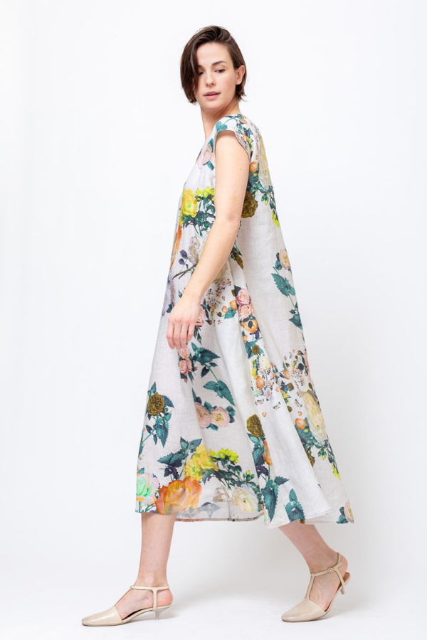 Replika Linen Floral Dress