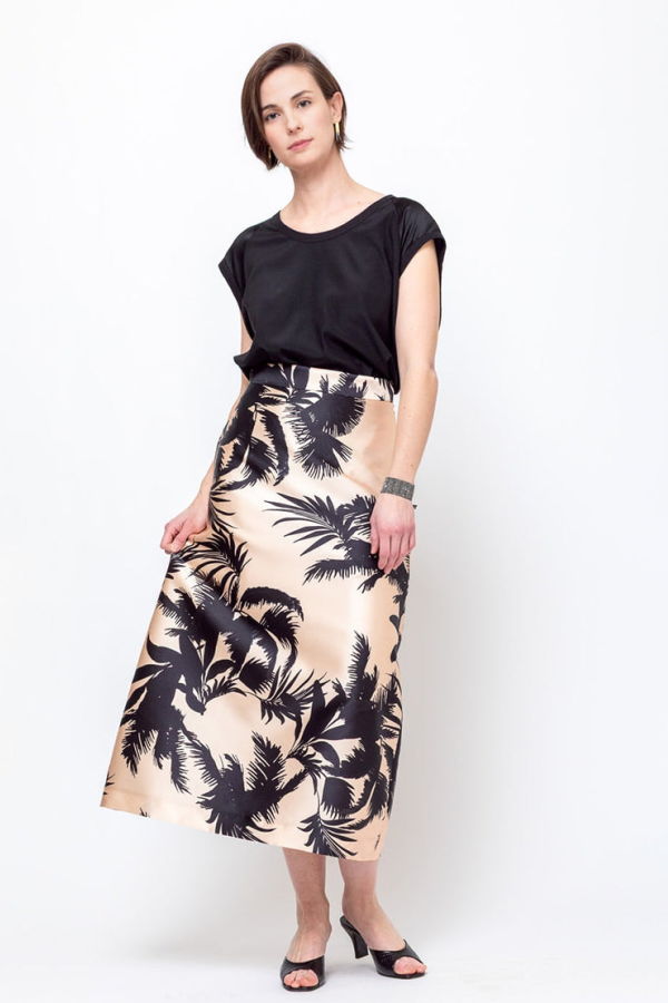 Lunatica Milano Palm Silk Skirt