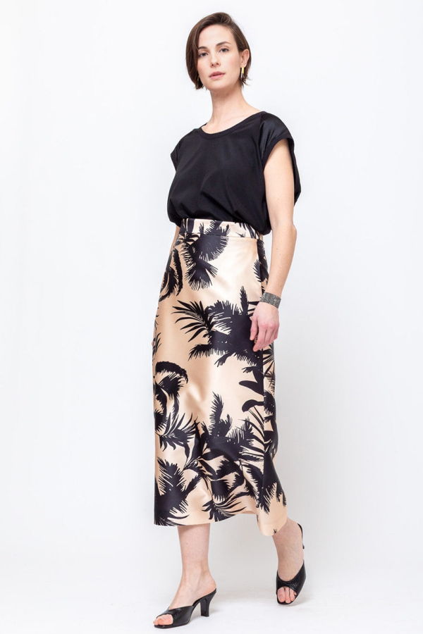 Lunatica Milano Palm Silk Skirt
