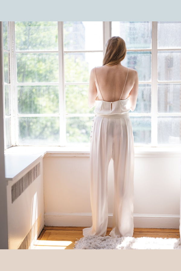 INGA-LENA Bjorn Silk Pant - Ivory