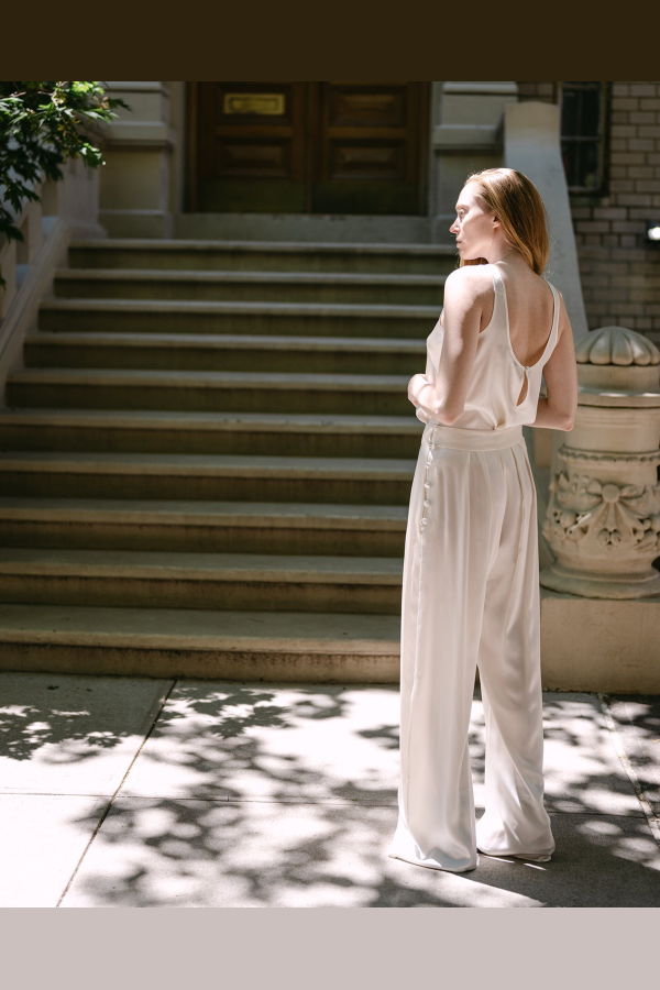 INGA-LENA Bjorn Silk Pant - Ivory