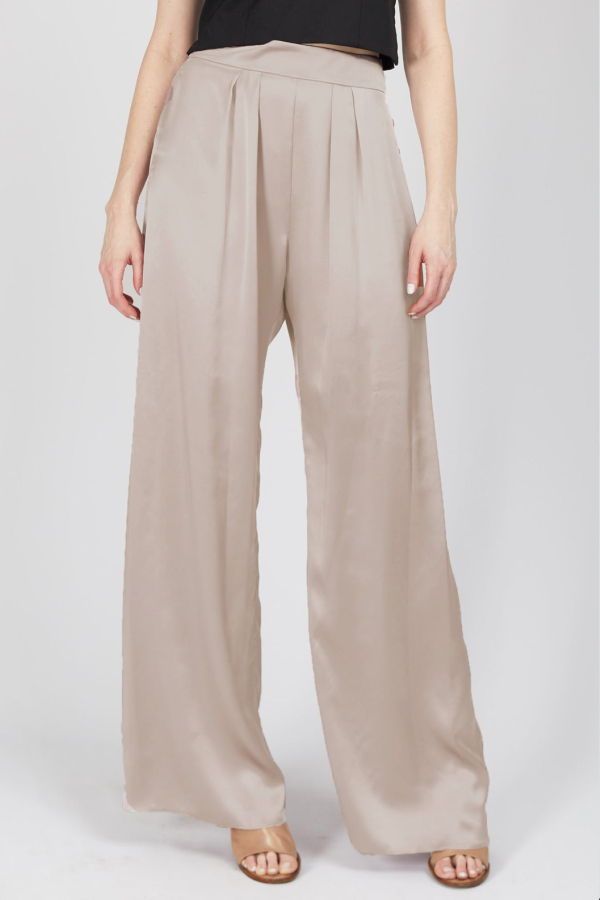 INGA-LENA Bjorn Silk Pant - Sandshell