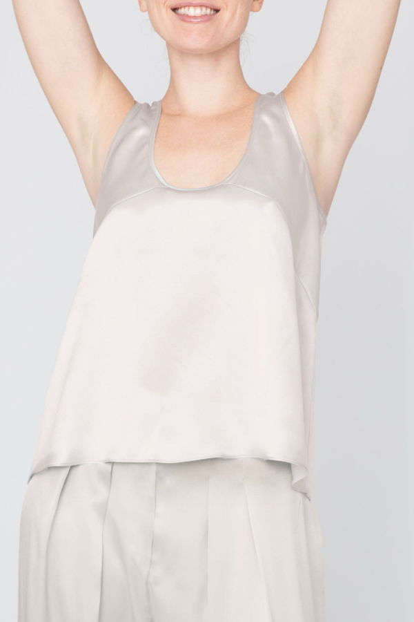 INGA-LENA Talia Silk Tank - Ivory