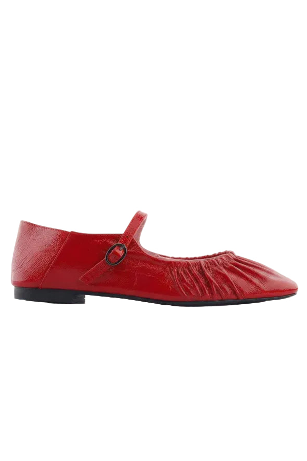 Gini & Albert Thera Maryjane Ballet Flats - Red