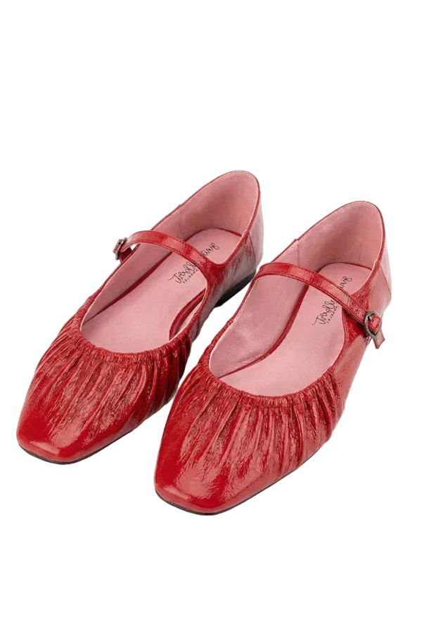 Gini & Albert Thera Maryjane Ballet Flats - Red