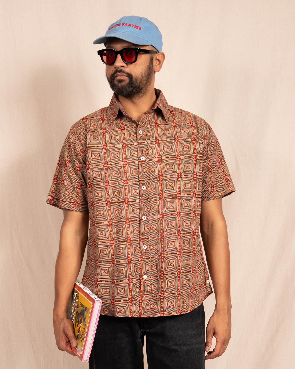 DUSHYANT. The Folk Shirt in Abstract Geometry Print - Image 1 of 5