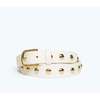 Freda Salvador Rebecca Belt - Bone Calf/Gold Studs - Thumbnail 1