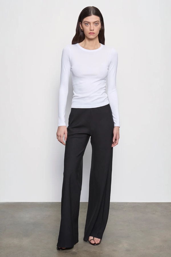 Enza Costa Twill Bias Pant - Black