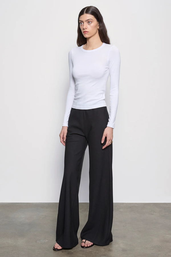 Enza Costa Twill Bias Pant - Black