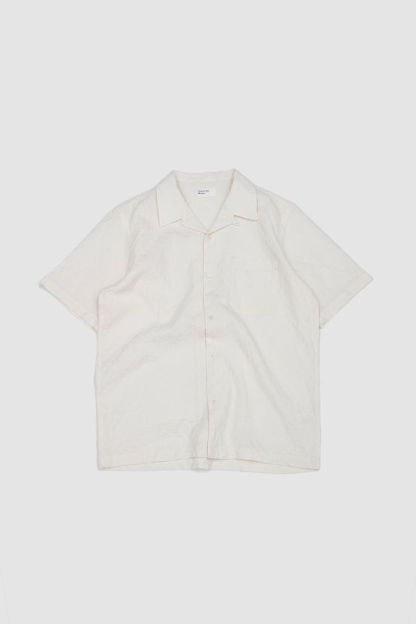 Universal Works Road Shirt Dot Waffle Shirt - Ecru