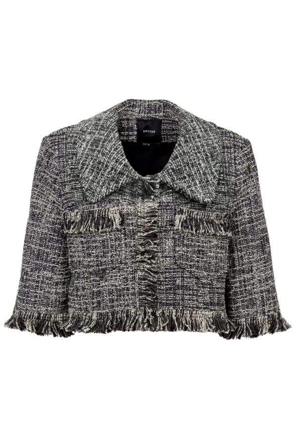 Smythe Cropped Sleeve Mini Jacket - Black