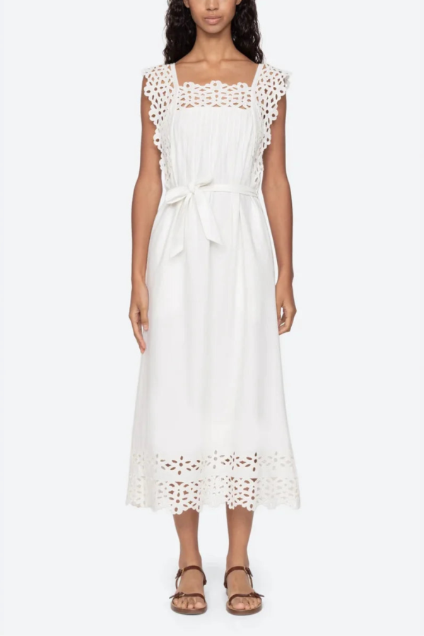 Sea NY Leila Midi Dress - White