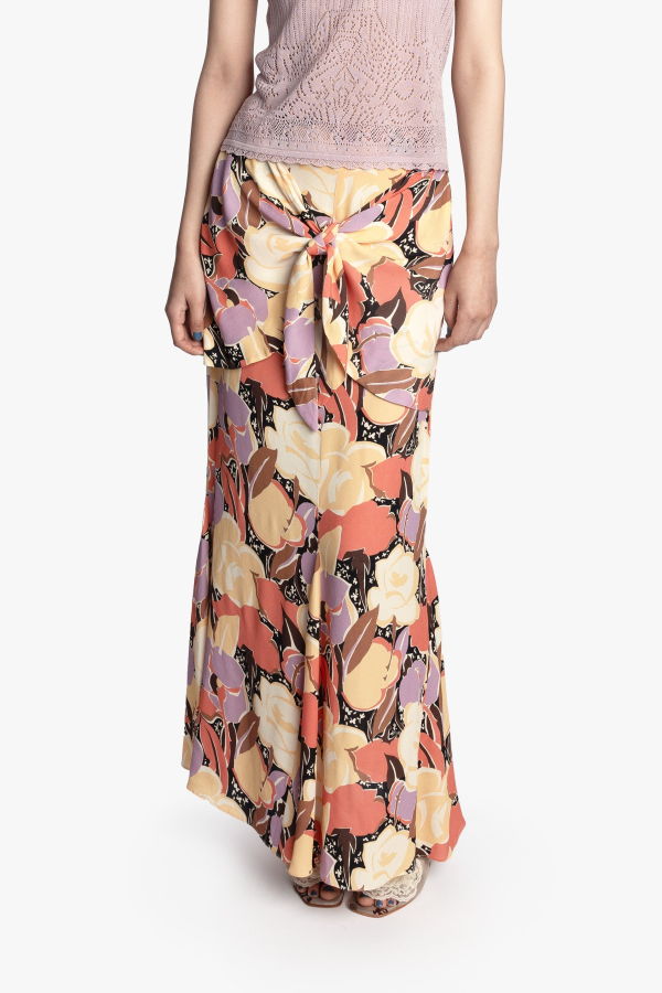Anna Sui Desert Bloom Crepe Skirt