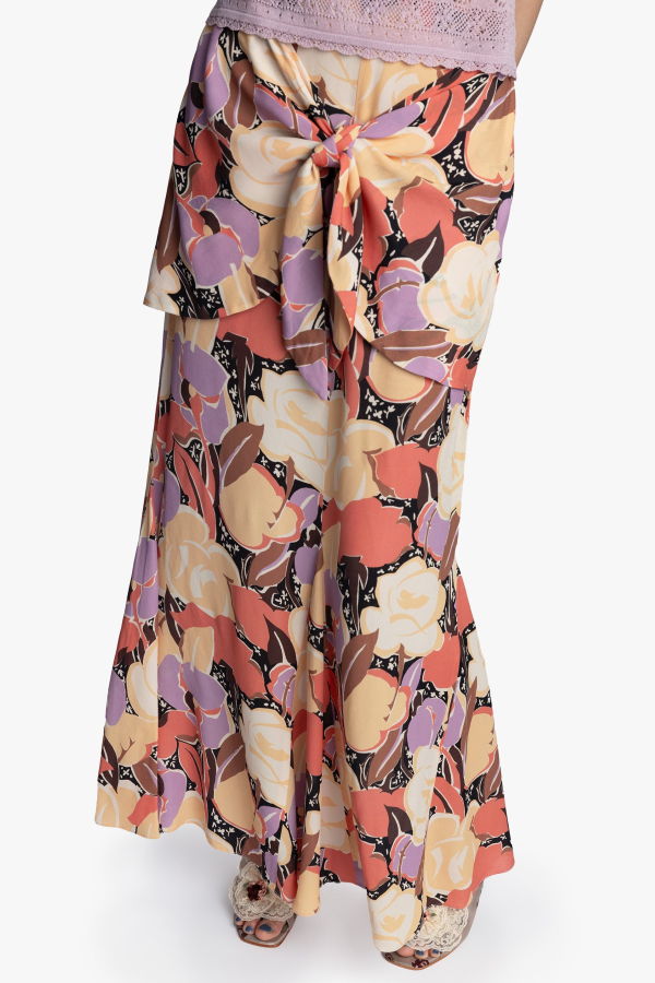 Anna Sui Desert Bloom Crepe Skirt