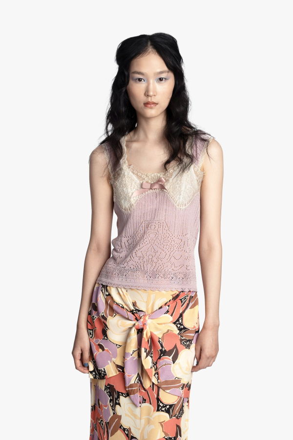 Anna Sui Lingerie Lace Knit Camisole