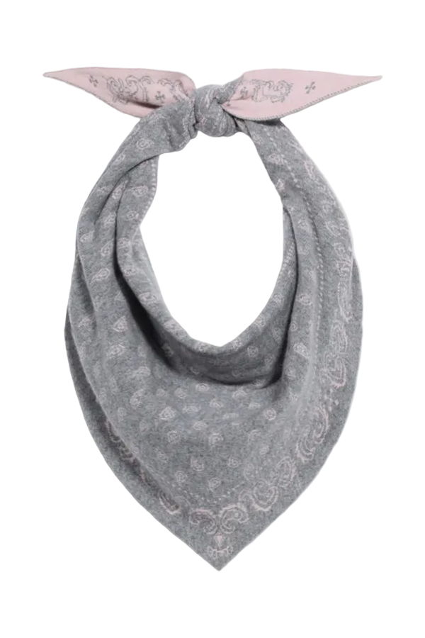 Guest in Residence Wild Rag Scarf - Heather Grey/Powder Pink