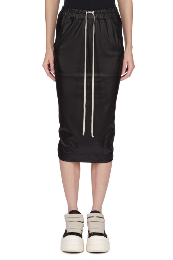 Rick Owens Pull-On Pillar Knee Skirt - Black