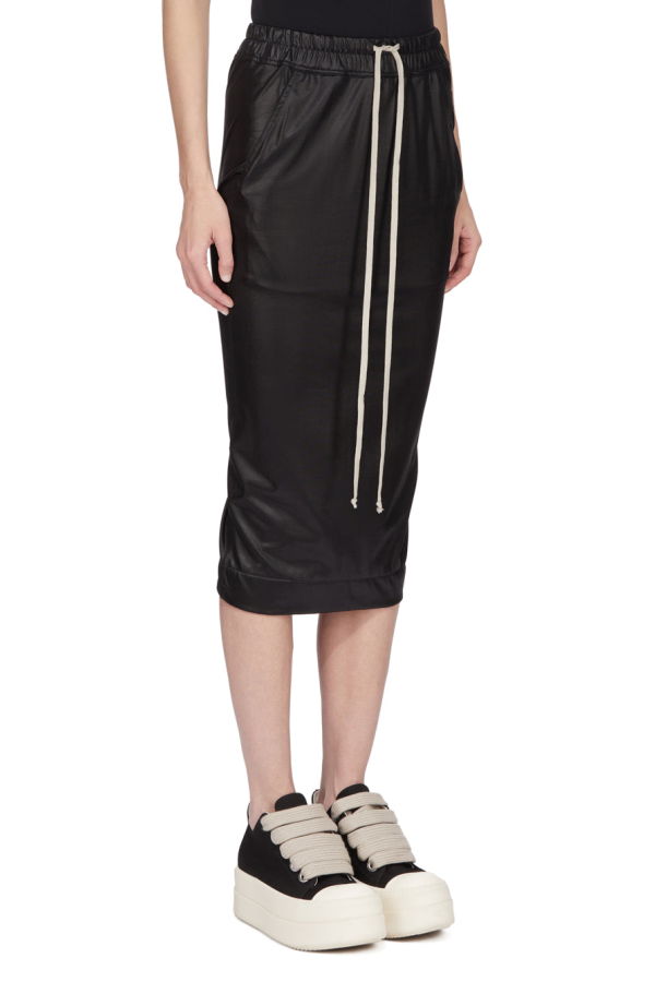 Rick Owens Pull-On Pillar Knee Skirt - Black